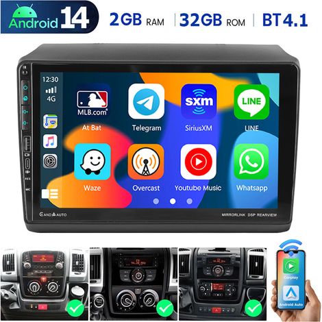 Autoradio Android 15 64Go pour Fiat Ducato / Citroën Jumper / Peugeot Boxer - DAB+ en Option, GPS Intégré - 1+32G (1/5)
