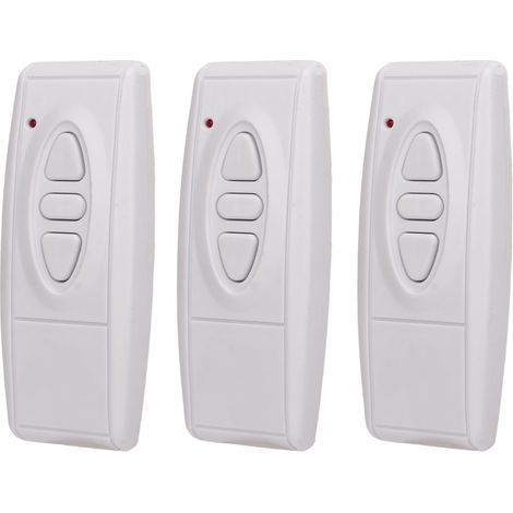 Lot de 3 boutons-poussoirs sans fil 433 MHz pour porte de garage sectionnelle (1/5)