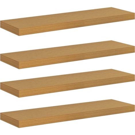 vidaXL  Wall Shelf  4 pcs Beige 80 x 23.5 x 4 cm Engineered Wood
