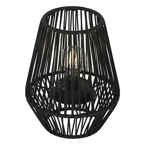 Lanterna solare nera con luce LED integrata, ø22 x 25 cm