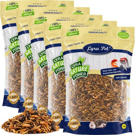 5 kg de mélange d'insectes Lyra Pet® Protein Boost - avec vers de farine, crevettes & sauterelles