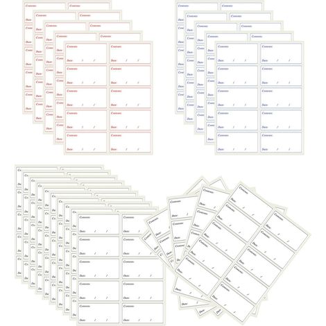 Lot de 150 étiquettes autocollantes pour réfrigérateur – étiquettes pour la conservation des aliments surgelés – E