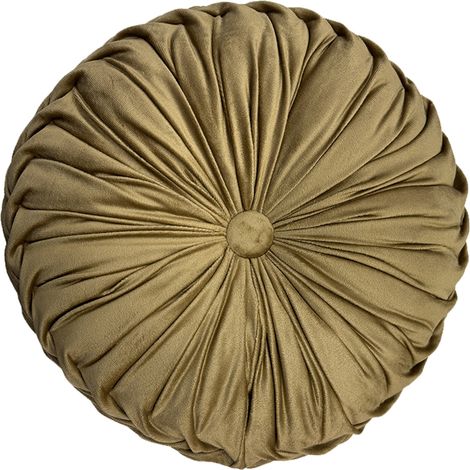 Coussin rond en velours uni, coussin citrouille, coussin rond pour salon, coussin rond pour canapé (1/5)