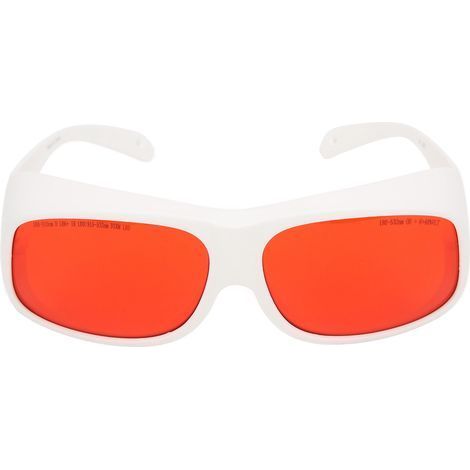 532-nm-Laserschutzbrille mit roten Gläsern, Polycarbonat-Augenschutz, weiß (1/5)