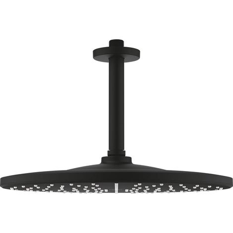 Grohe Rainshower Mono 310 Ensemble douche de tête et bras plafonnier 142 mm, 1 jet Noir, 22122KF0 (1/3)