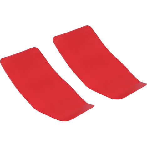 Lot de 2 entonnoirs de vidange d'huile flexibles et pliables avec filtre à huile pour pièces automobiles (50 x 20 cm, rouge). (1/5)