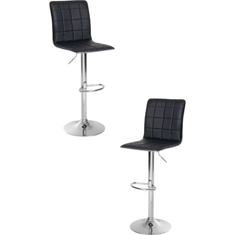 Packs Taburetes Cocina - Pack 2 Taburetes Likod - Negro (1/4)