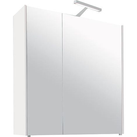 Armoire à glace avec éclairage blanc mat 2 portes 700x750x188mm (1/4)