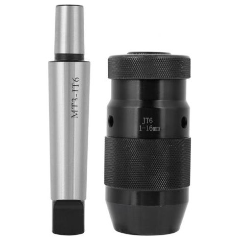 Mandrino autoserrante MT3 JT6 da 1-16 mm con bloccaggio automatico e funzionamento senza chiave. (1/5)