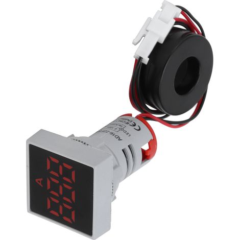 Indicateur de Signal AC 220V Rouge, Ampèremètre Numérique AD16-22FSA pour Tableau Électrique (1/5)