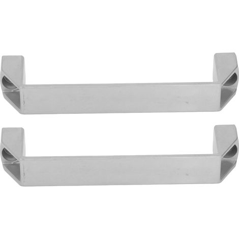 Poignée de Porte en Alliage d'Aluminium 2 Pièces Entraxe 180mm Forte Résistance pour Armoire Portail Moderne Argenté (1/5)