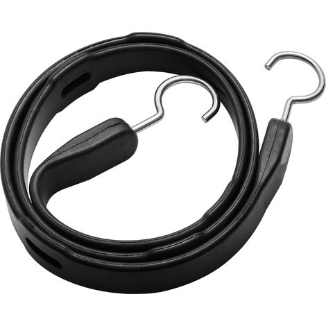 Mophorn 40 Zoll flaches Bungee-Seil, 20 mm starke, schwarze Hochleistungsgurte mit S-Haken aus Stahl, 4-teiliges elastisches Bungee-Seil für Fracht, Planen, LKWs und Zelte