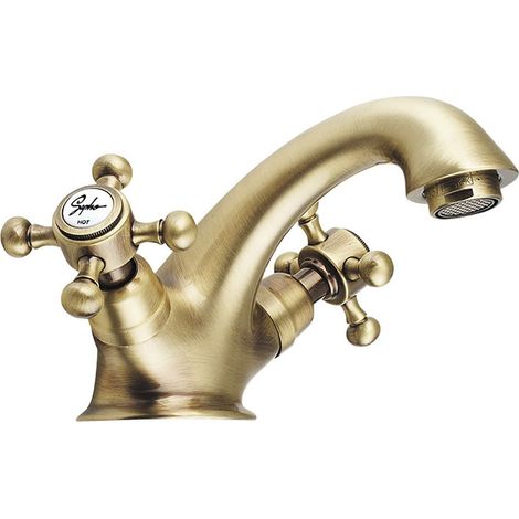 Sapho Reitano Rubinetteria Antea - Grifo de lavabo con desagüe, bronce 3176
