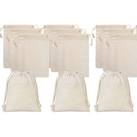 Lot de 30 petits sacs en tissu 10 x 15 cm avec cordon de serrage, sac cadeau, sacs en coton pour bijoux, bricolage, cosmétique, cadeau (1/5)