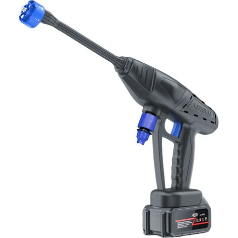 Limpiadora de alta presión inalámbrica, recargable, para lavado de coches, barbacoa, patio y terraza - 48V (con batería) (1/4)