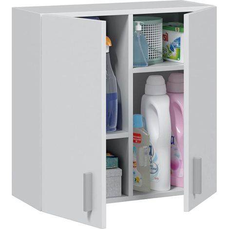 Armario multiusos para colgar en acabado blanco Milan. 59 cm(ancho) 60 cm(altura) 26.5 cm(fondo) (1/5)