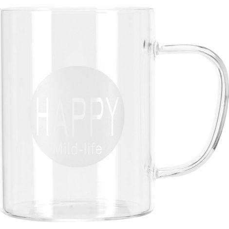 350 ml durchsichtiger Borosilikatglasbecher für Kaffee, Milchtee und andere Getränke (1/5)