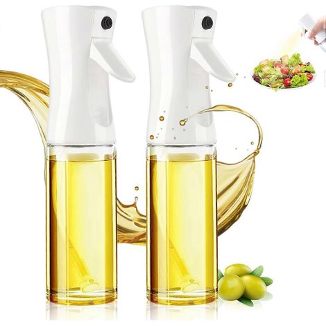 Flacon pulvérisateur rechargeable pour huile et huile d'olive, 300 ml, pour vinaigre, friteuse à air, pour une application contrôlée d'assaisonnements en cuisine.-AquaForge (1/5)