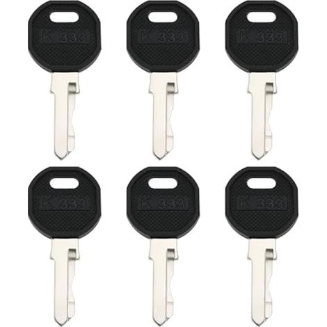 Briny River Lot de 6 clés d'armoire de rechange EK333 333 1108-1-1 1108-U35 compatibles avec cylindre de serrure EK333 compatible avec EMK Compatible avec APC Compatible avec armoires réseau Hoffman (1/5)