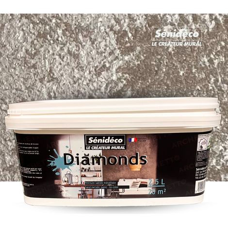 Peinture décorative sablée métallisée 2,5L – Couleur Glow – Surface couverte 20m² – Finition élégante pour murs intérieurs (1/5)