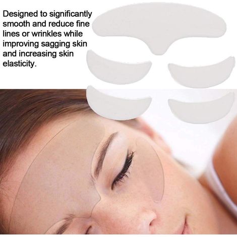Patchs anti-rides en silicone pour les yeux et le visage, auto-adhésifs, réutilisables, lot de 5, patchs raffermissants pour les hanches et le cou, patchs pour les yeux et patchs pour les seins. (1/5)