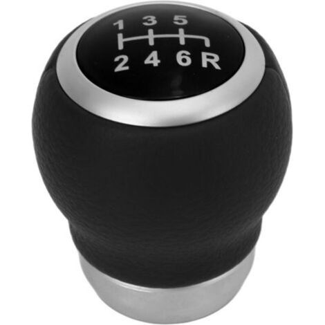 Poignée de levier de vitesse 6 vitesses en similicuir noir pour boîte manuelle – remplacement compatible Subaru (1/2)