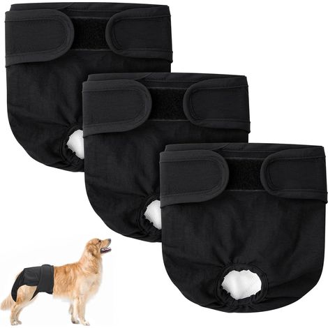 Couches pour Chiens, Couches Chien Lavable, Réutilisables Incontinence Culottes Hygiéniques, Culotte Protection Confort Nappy Lors des Périodes Physiologiques pour Petits