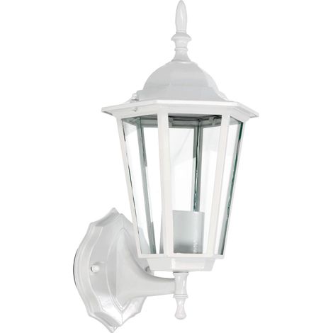 Applique murale extérieure style lanterne blanche 1 x E27 15 W IP54 Kobi LO4101 (1/2)