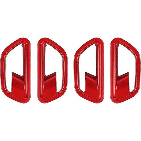 Garniture de cache-poignée de porte intérieure rouge-- (1/5)