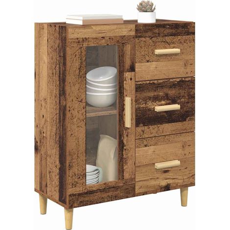 Buffet,Meuble de Rangement,Bahut Bois Ancien 69,5 x 34 x 90 cm Bois d'ingénierie CFW215118 (1/5)