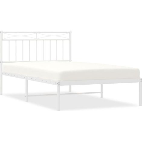 Maison Exclusive - Giroletto con Testiera Metallo Bianco 107x203 cm
