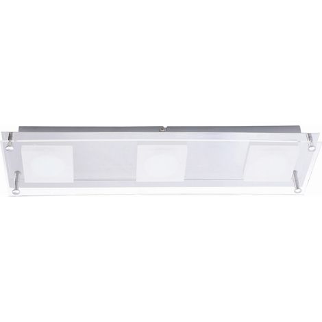 Naeve EDINGBURGH Plafonnier semi-encastré à LED intégré 44 x 12 cm, chrome 2 700 K (1/5)