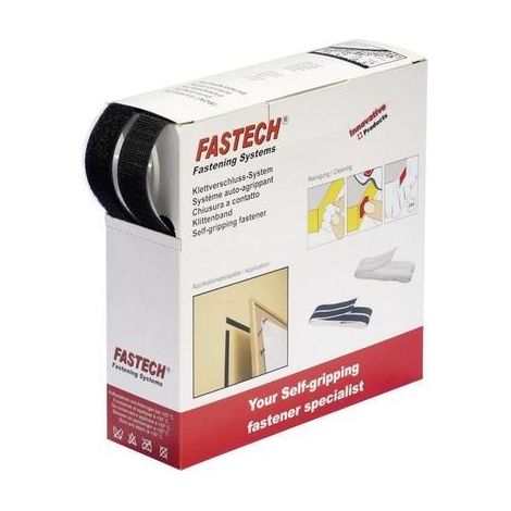 Fastechr Cinta autoadherente negra 50 mm x 10 m