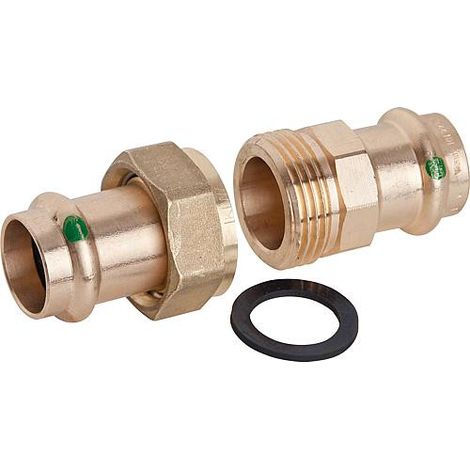 Viega Profipress Sanpress-raccord vissé, d 12mm bronze rouge ou bronze au silicium, laiton modèle 2260, 293017 (1/2)