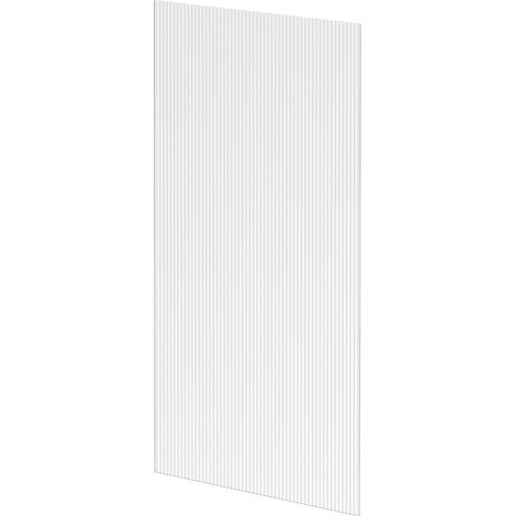 Pacco 8mm Fluted 1850mm x 900mm Walk In Shower Glass (1/5)