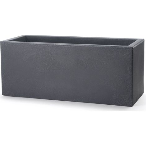 Vaso 100x40x40cm in Resina Tulli Schio Cassa Essential 100 Antracite (1/3)