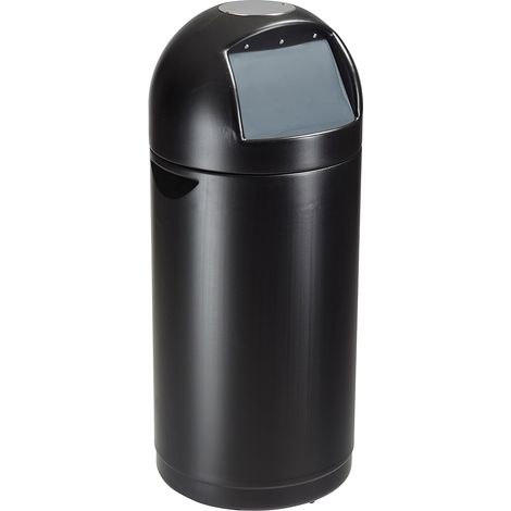 Poubelle à trappe Cyvomax Green - sans cendrier - 52l - noir (1/4)