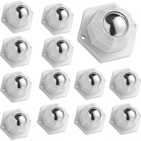Lot de 12 roulettes adhésives pour meubles, pivotantes à 360°, silencieuses, capacité de charge 100 kg (1/5)