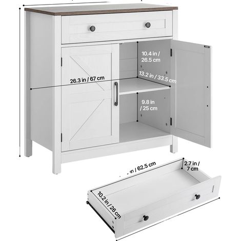 Cabinet à café, Design élégant, Solutions de rangement spacieuses, 30inch TypeB (1/2)