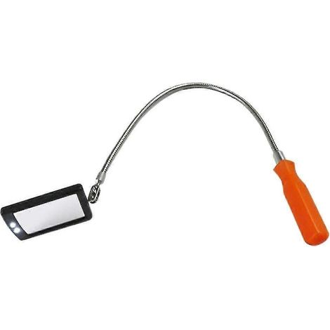 Miroir d'inspection LED pour voiture, rotatif à 360 degrés, télescopique, avec éclairage LED intégré pour l'inspection du moteur et du châssis. (1/4)