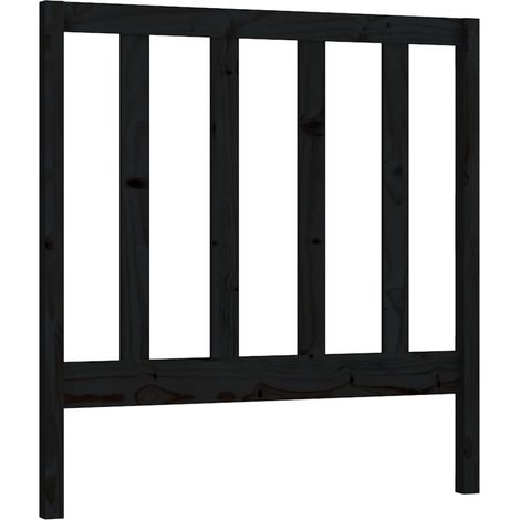 Maison Exclusive - Kopfteil Schwarz 96x4x100 cm Massivholz Kiefer