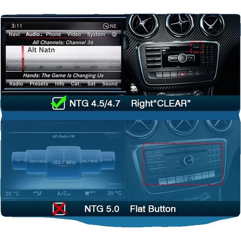 CarPlay sans fil Android Auto, Connectivité transparente, Expérience audio améliorée, POUR NTG 4.5/4.7 Benz (1/2)