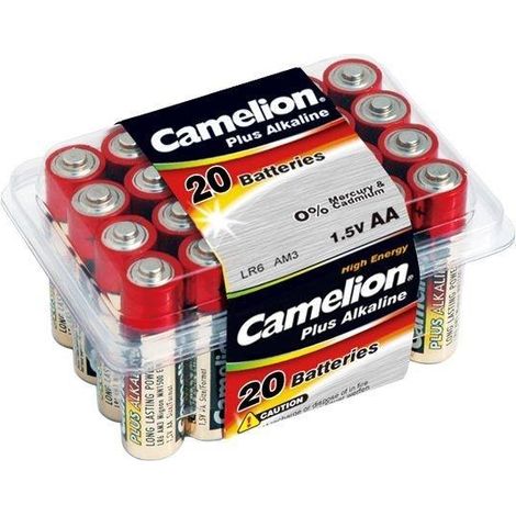 Camelion LR6-BP20 AA/LR6 Plus Alcaline 20 pièces