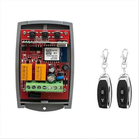 Télécommande de portail de garage 433MHz, récepteur RF 85-250V, code tournant, boîtier mural, kit 1 pièce, pour motorisation de porte, transmission sans fil sécurisée (1/5)