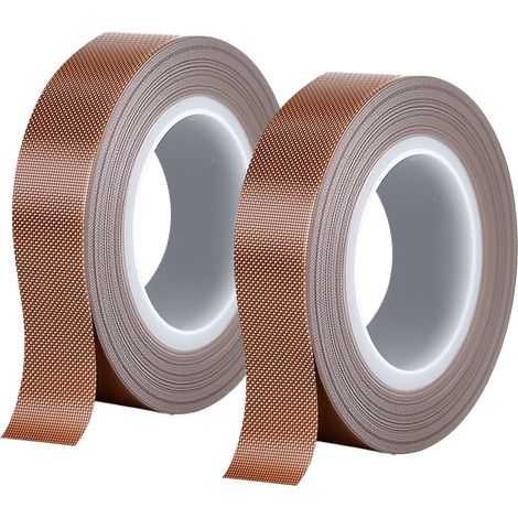 2 Rouleaux de Ruban Adhésif Haute Température, Résistant jusqu‘à 260°C,Excellente Isolation Électrique et Adhérence, Pour Travaux d’Étanchéité, d’Isolation et de Soudure (1/5)