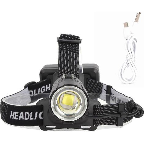 P70 Stirnlampe mit 4000 Lumen, USB-aufladbar, variablem Fokus, leistungsstarker, hochheller Outdoor-Taschenlampe (1/5)