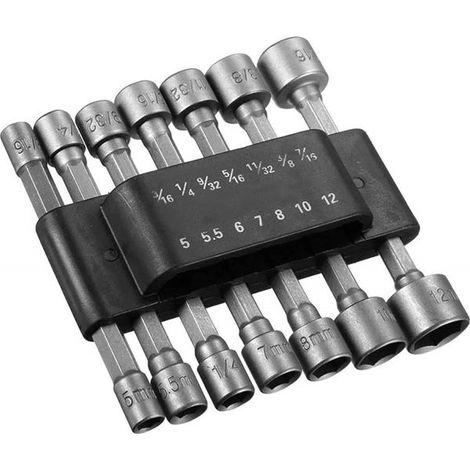 Kit 14PZ Adattatore Inserto Esagonale per Trapano Avvitatore Dadi Esagonali (1/5)