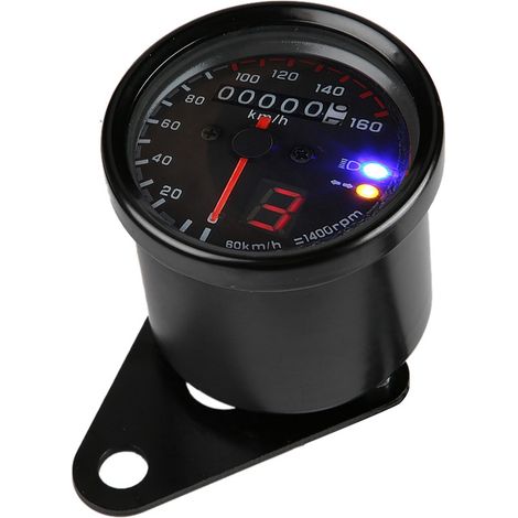 Compteur kilométrique universel DC12V pour motos/quads, rétroéclairage LED, odomètre, compteur de vitesse, compteur de distance (1/5)