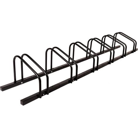 Casa Pura – Support à vélos Linus pour 6 vélos – Montage au sol ou mural – Acier revêtu par poudre – Résistant aux intempéries – Noir