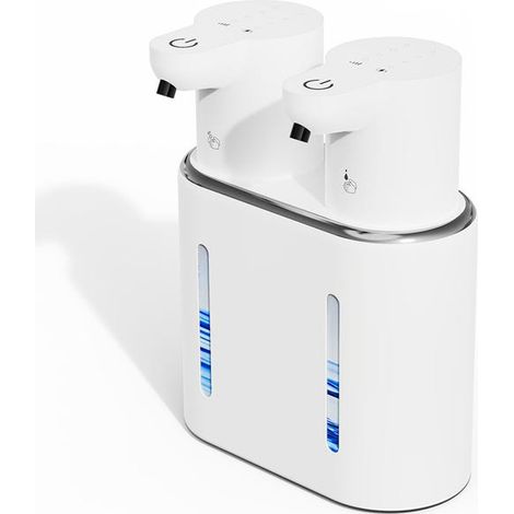 Dispenser di sapone a parete salvaspazio in acciaio inox, 200 ml, adatto per bagni e cucine, con pulsante manuale - argento. (1/4)